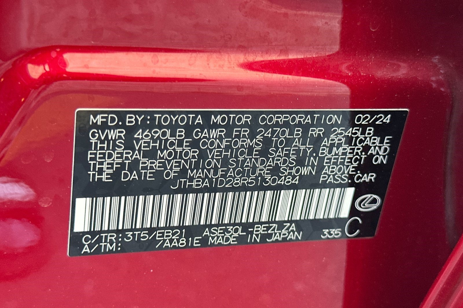 Certified 2024 Lexus IS 300 F Sport RWD image 28