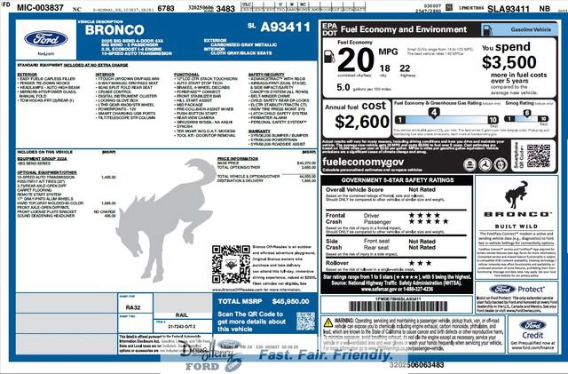 Used 2025 Ford Bronco Big Bend AWD/4WD image 3