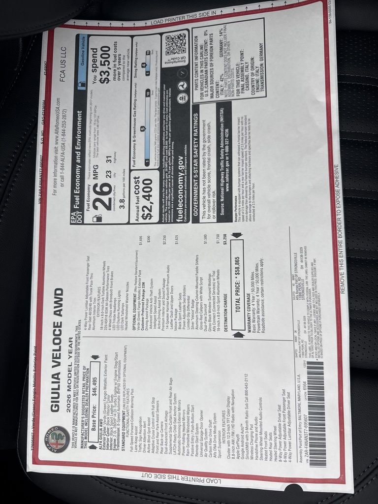 New 2026 Alfa Romeo Giulia AWD image 26