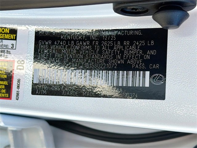 New 2025 Lexus ES 350 Ultra Luxury image 42