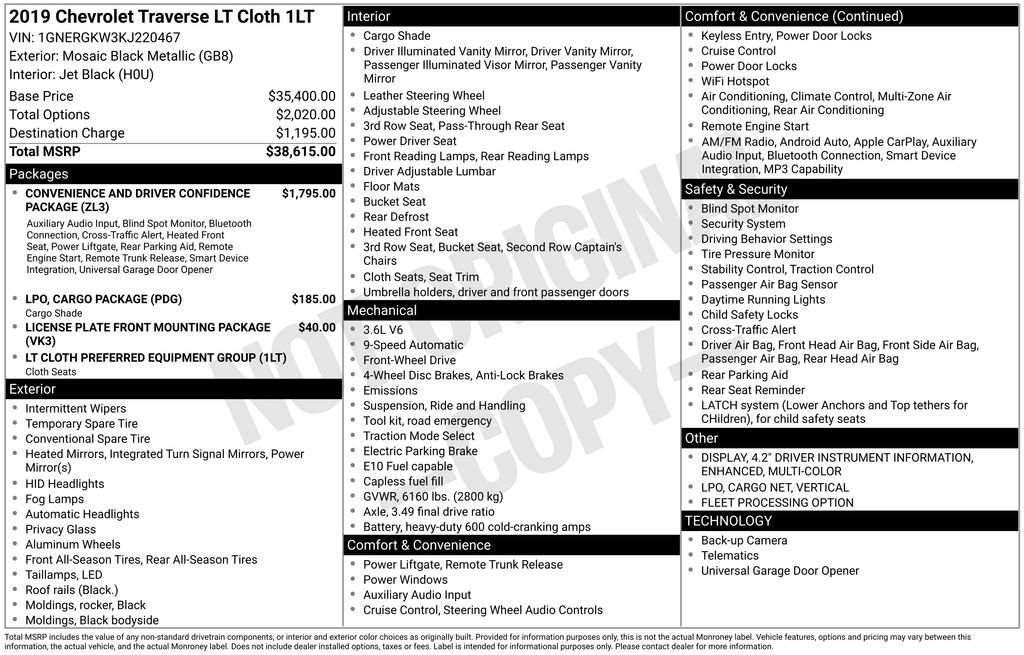 Used 2019 Chevrolet Traverse LT image 26