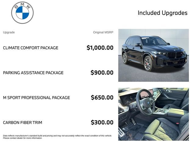 Certified 2025 BMW X5 M60i w/ Climate Comfort Package AWD/4WD image 3