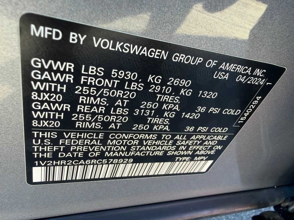 Used 2024 Volkswagen Atlas SE AWD/4WD image 27