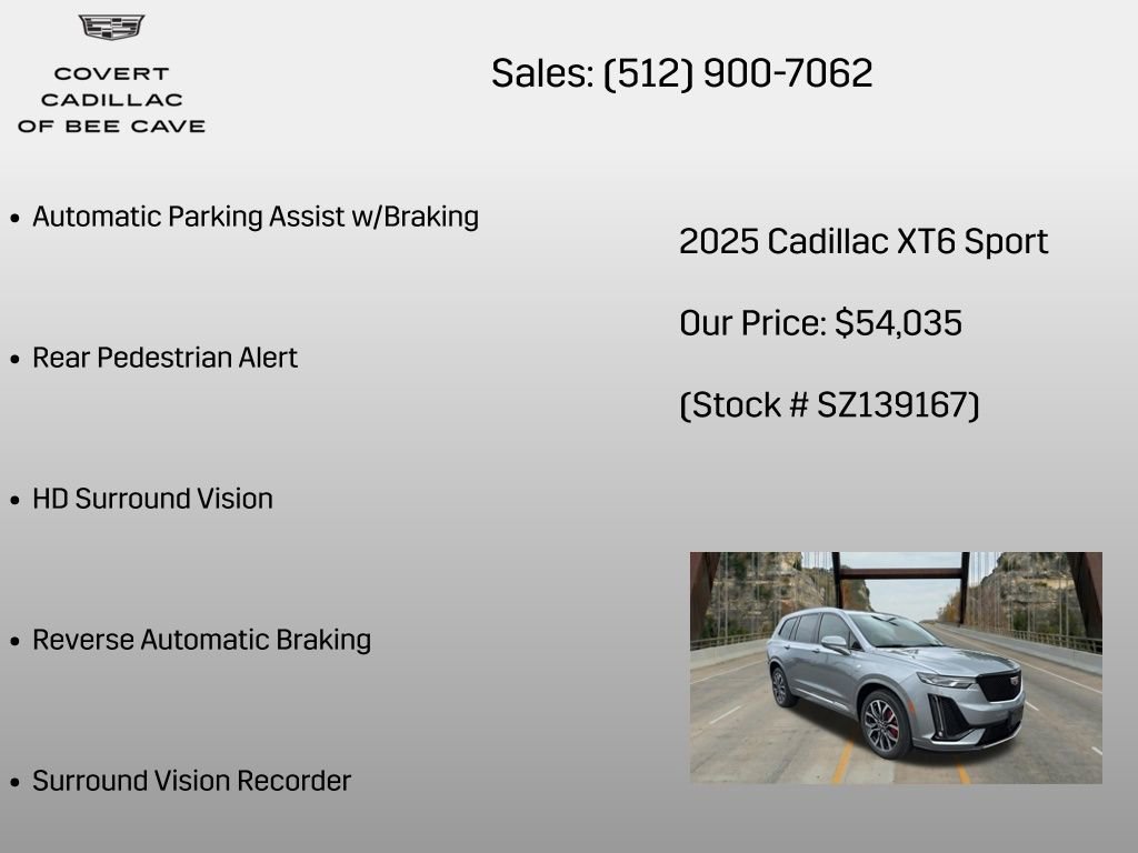 New 2025 Cadillac XT6 Sport w/ Technology Package AWD/4WD image 30