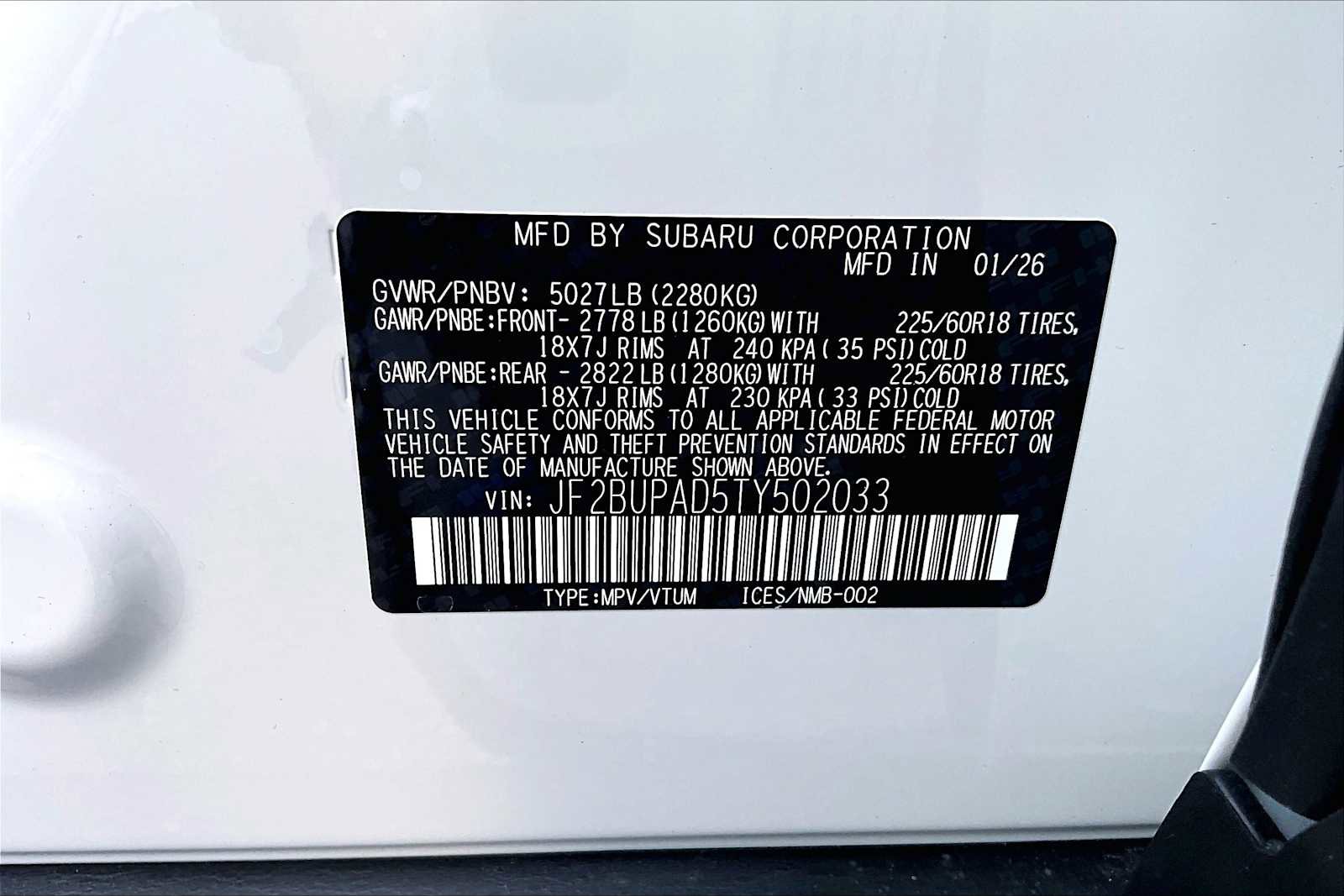 New 2026 Subaru Outback Premium image 19