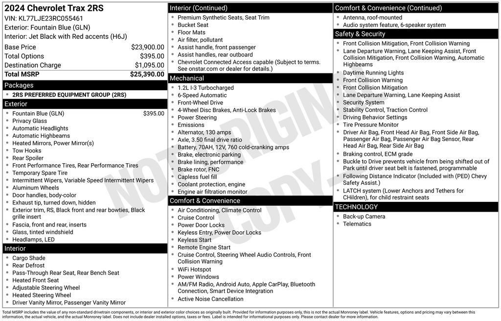 Certified 2024 Chevrolet Trax RS FWD image 42