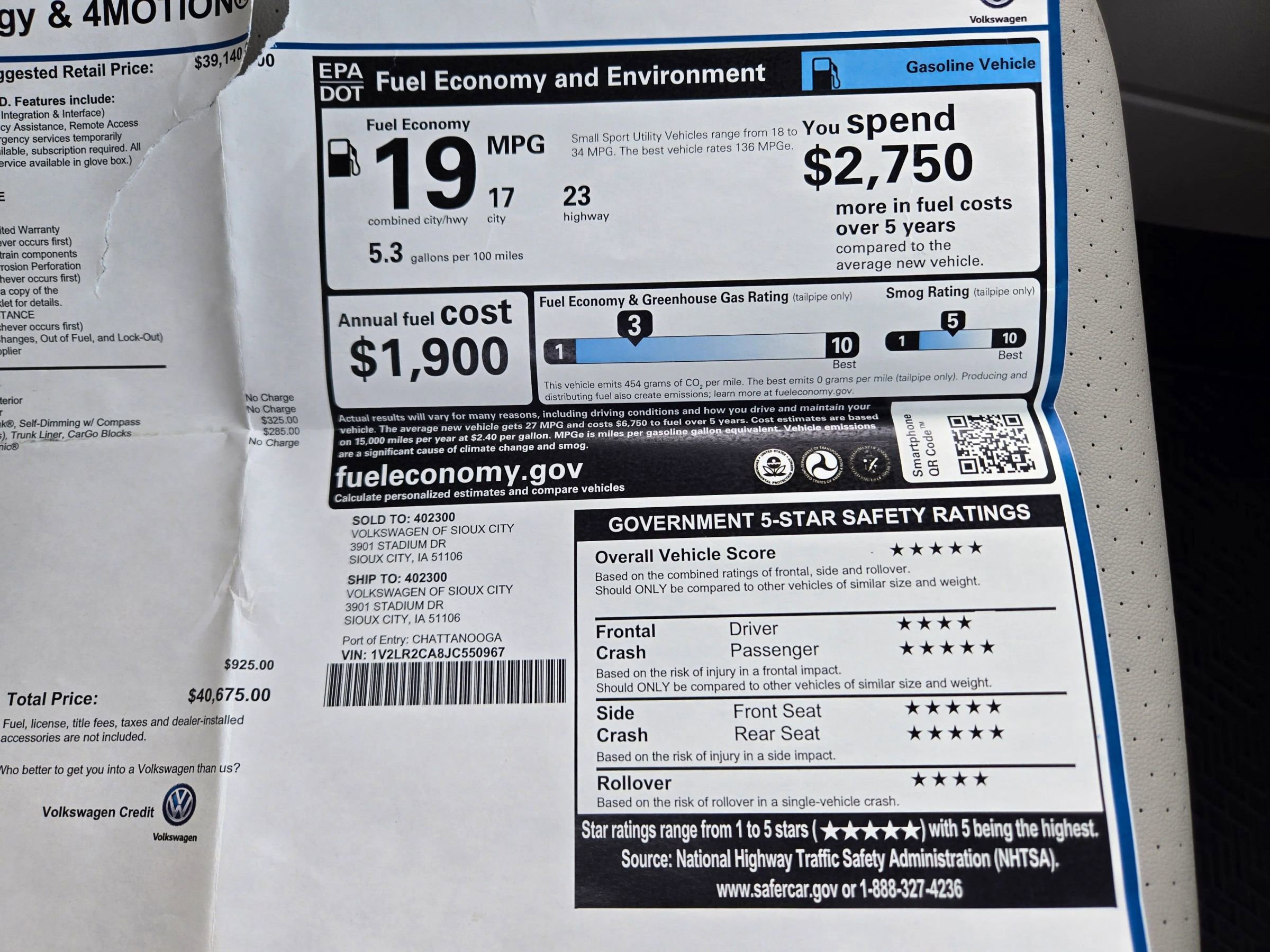 Used 2018 Volkswagen Atlas SE AWD/4WD image 70