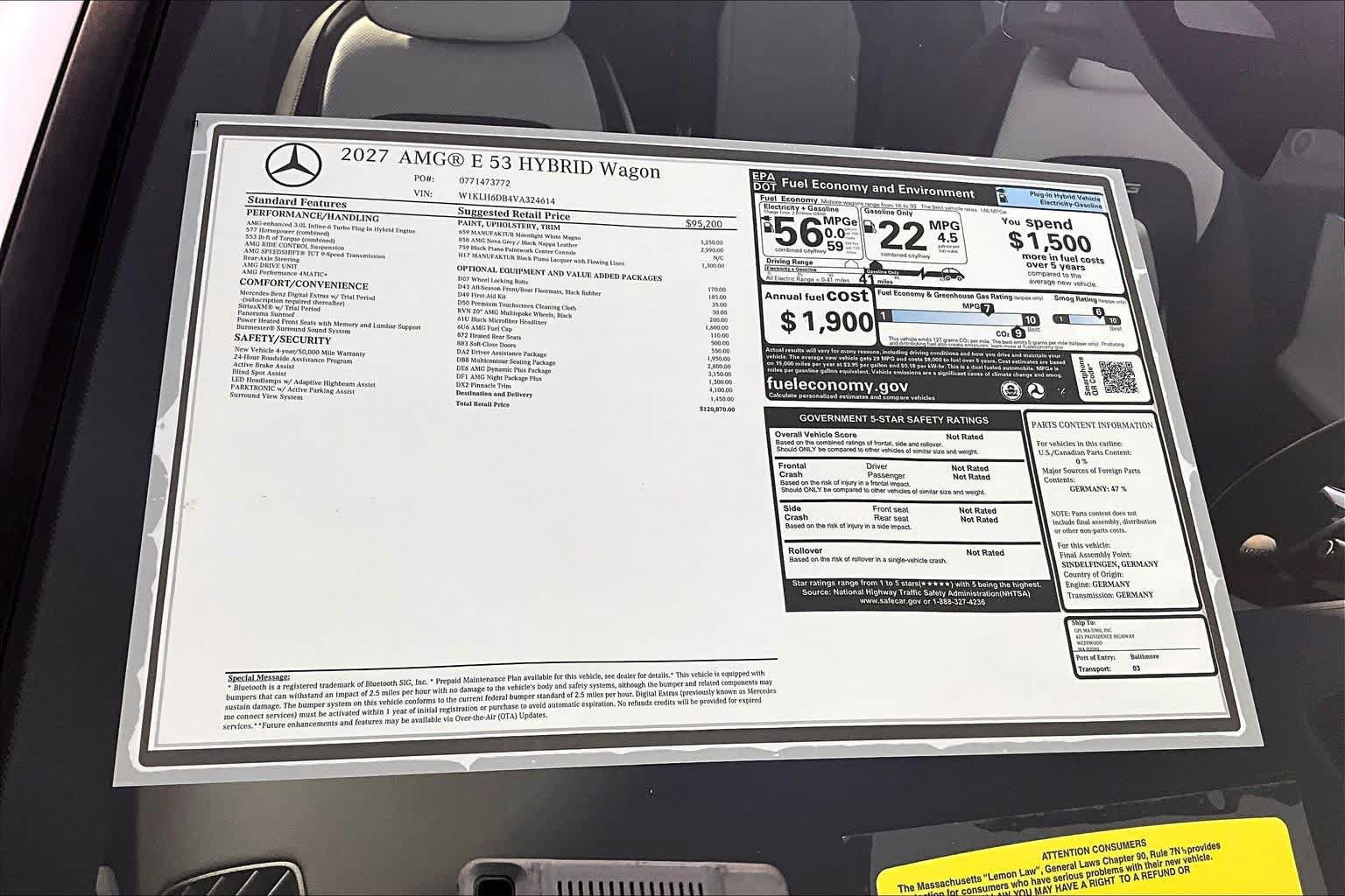New 2027 Mercedes-Benz E 53 AMG e 4MATIC Wagon image 18