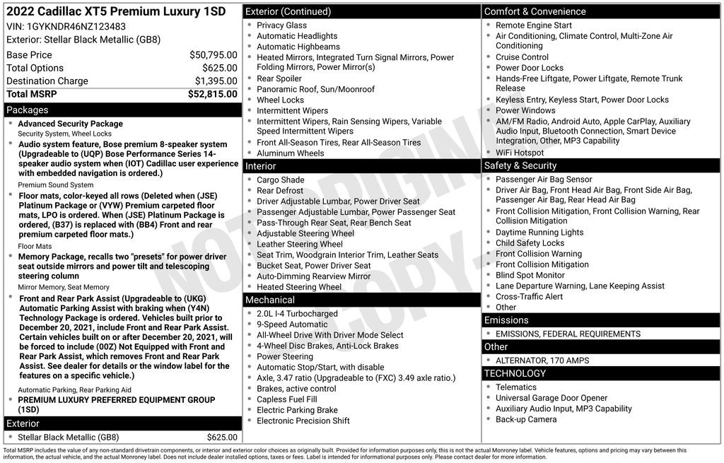 Certified 2022 Cadillac XT5 Premium Luxury image 13