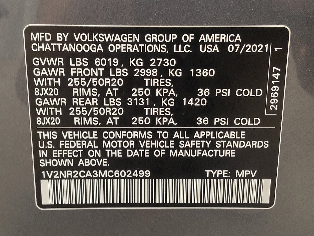 Used 2021 Volkswagen Atlas SE AWD/4WD image 33