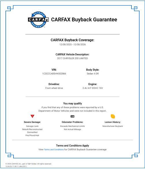 Used 2017 Chrysler 200 Limited Platinum image 54