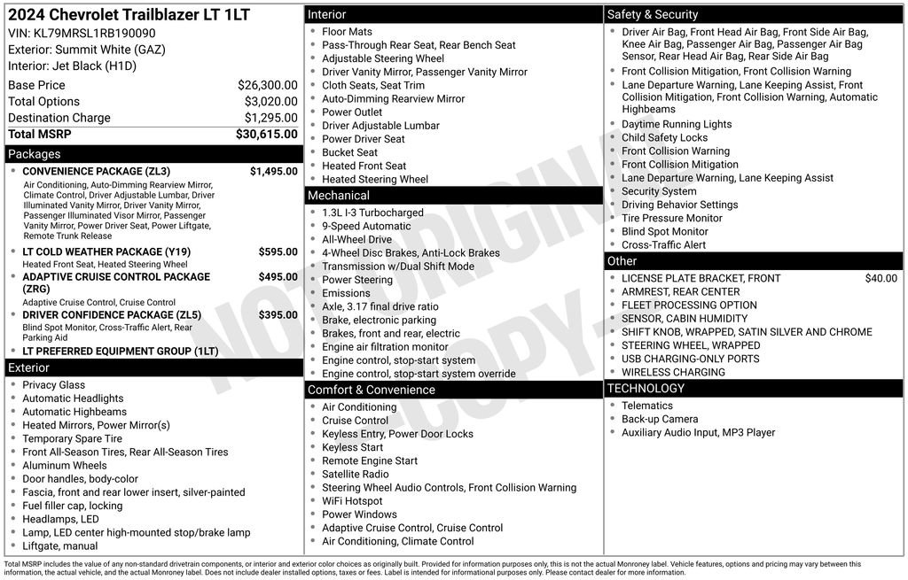 Used 2024 Chevrolet TrailBlazer LT w/ Convenience Package image 34