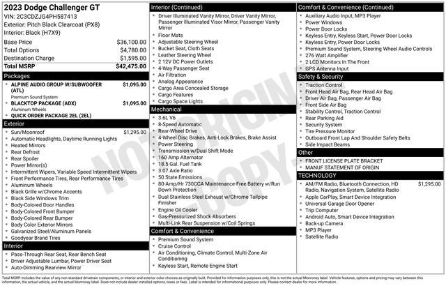 Used 2023 Dodge Challenger GT w/ Blacktop Package image 32