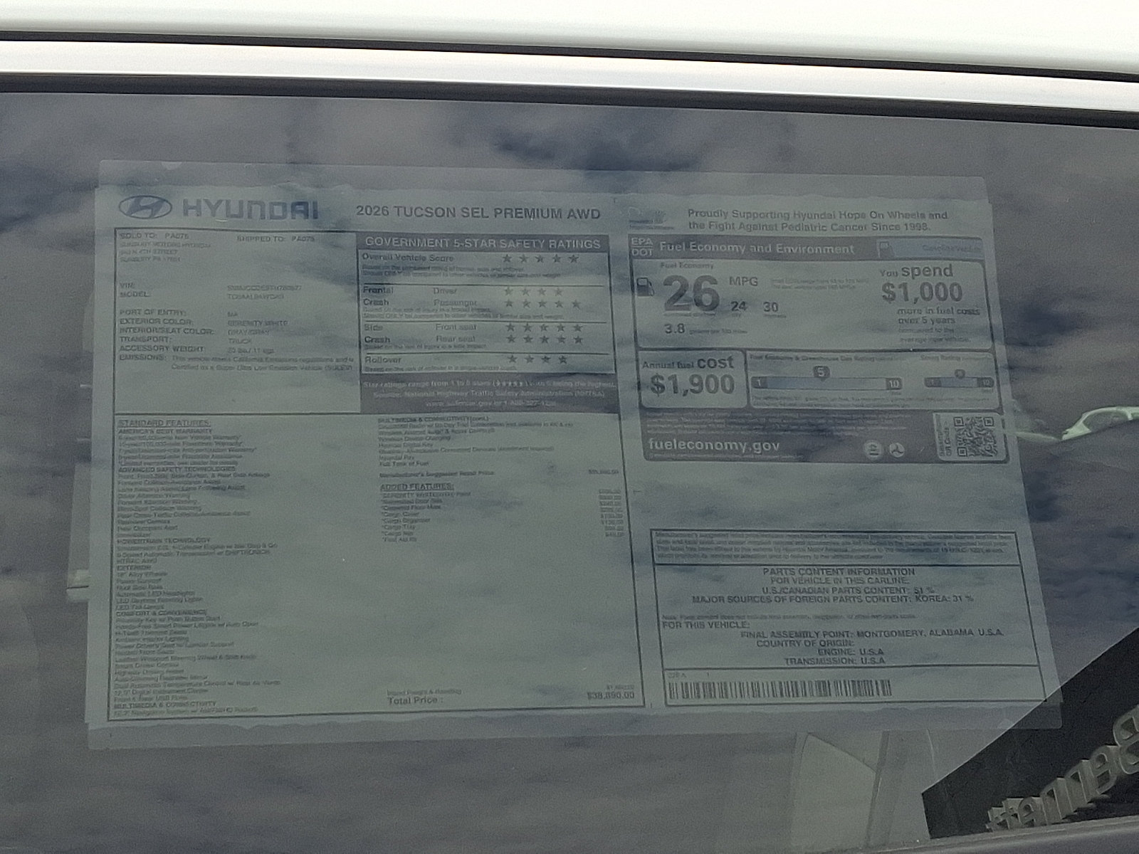 New 2026 Hyundai Tucson SEL AWD/4WD image 3