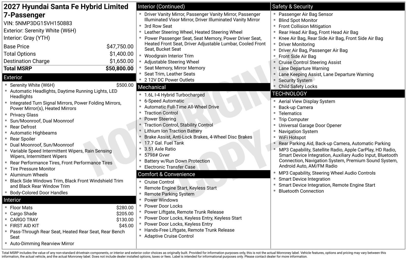 New 2027 Hyundai Santa Fe Limited AWD/4WD image 31