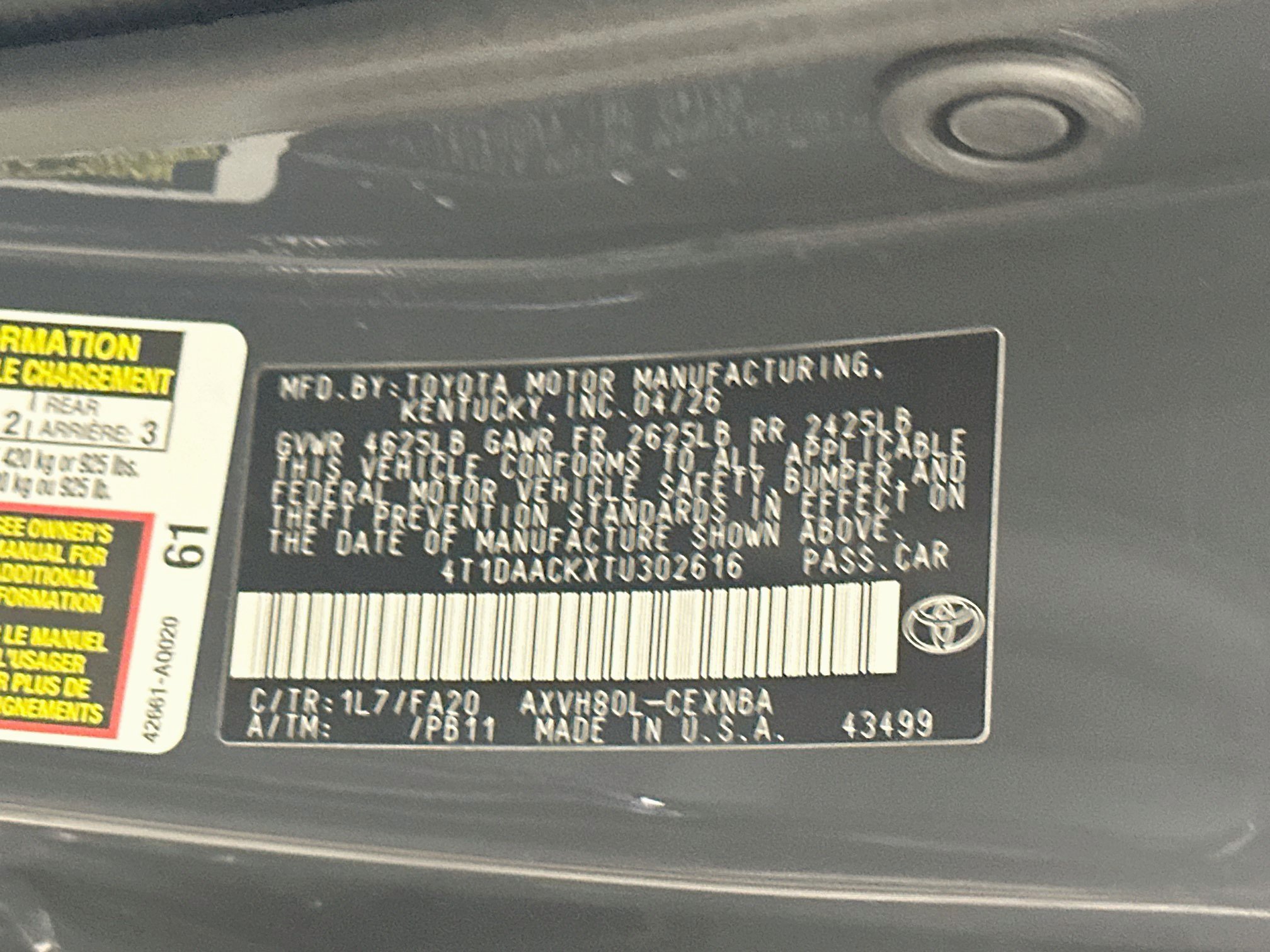 Used 2026 Toyota Camry LE FWD image 12