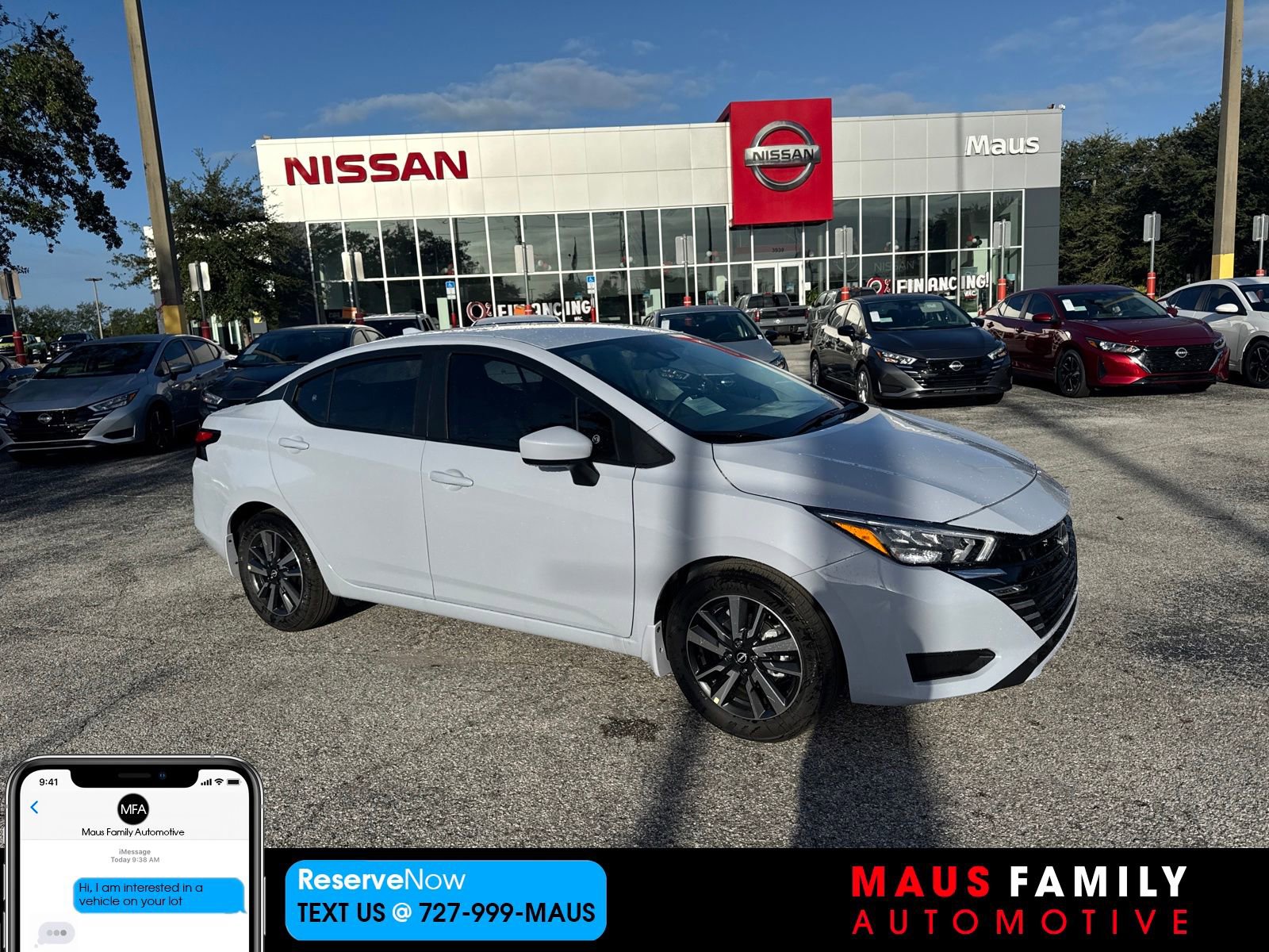 New 2025 Nissan Versa SV w/ Trunk Package