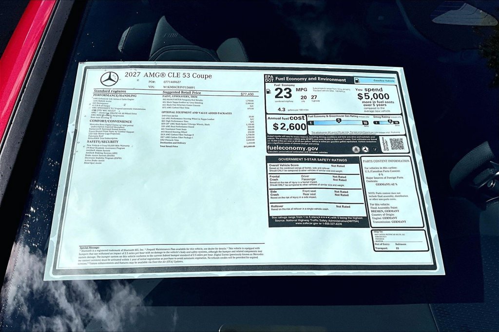 New 2027 Mercedes-Benz CLE 53 AMG 4MATIC Coupe image 14