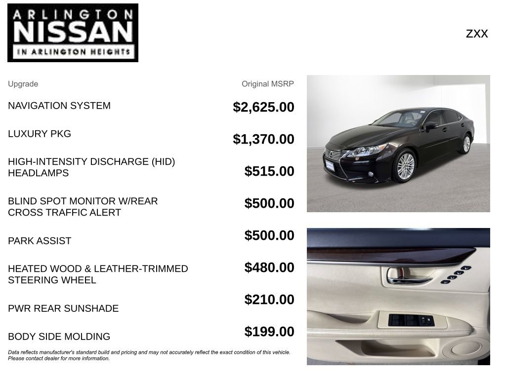 Used 2013 Lexus ES 350 w/ Luxury Pkg image 4