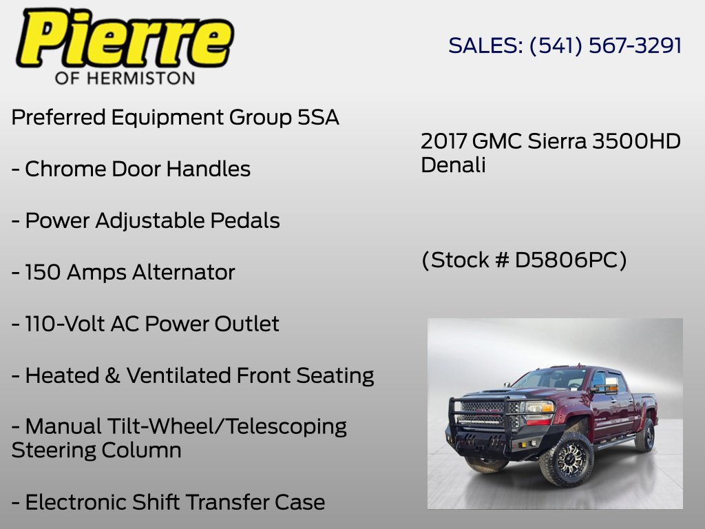 Used 2017 GMC Sierra 3500 Denali w/ Duramax Plus Package AWD/4WD image 18
