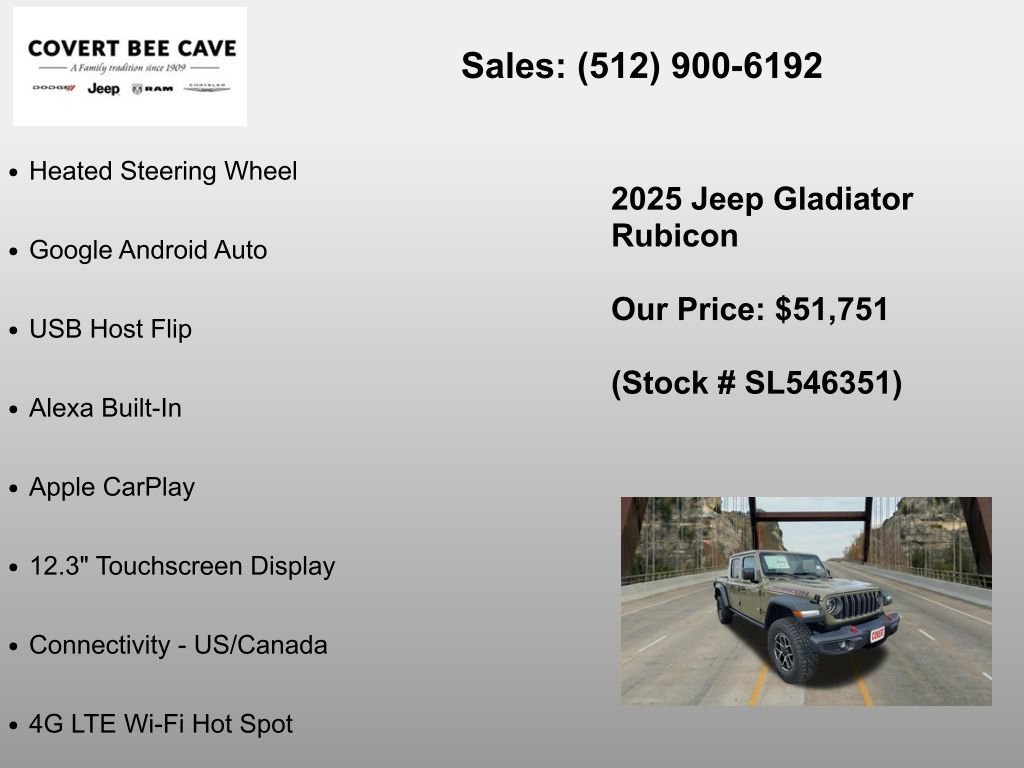 New 2025 Jeep Gladiator Rubicon w/ Convenience Group AWD/4WD image 36