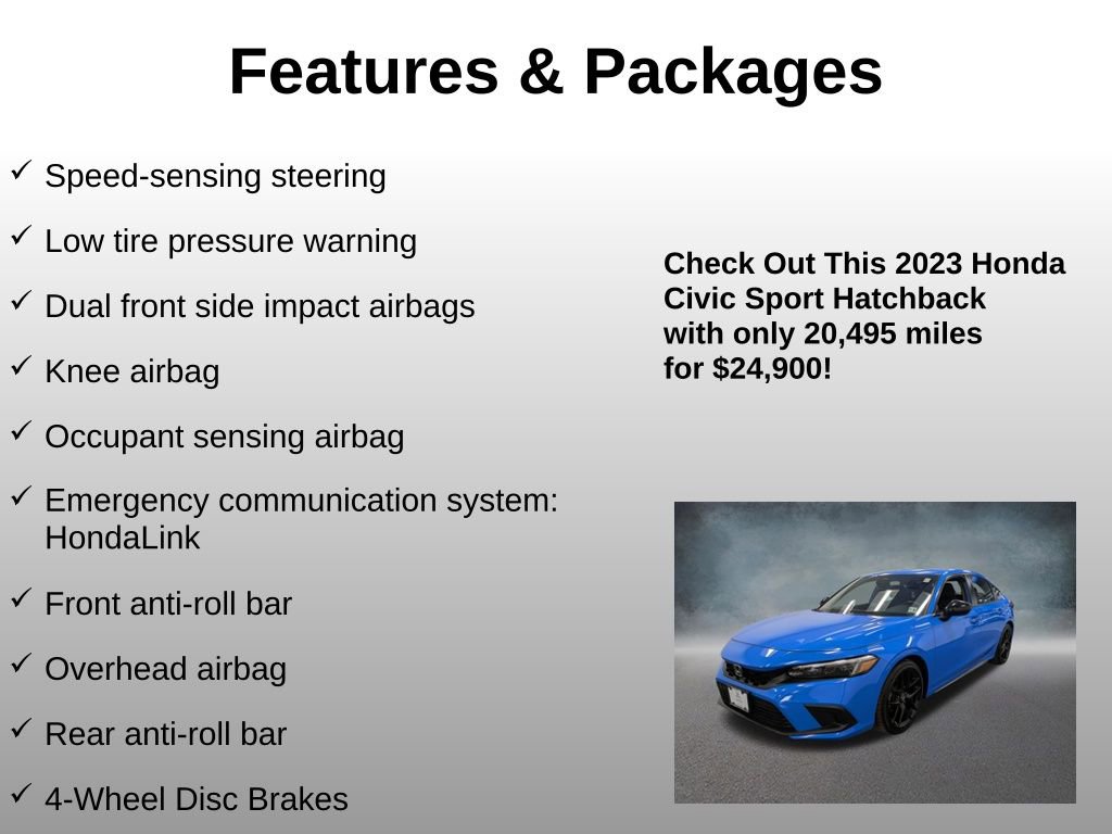 Certified 2023 Honda Civic Sport image 12