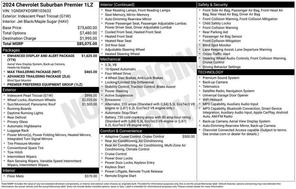Used 2024 Chevrolet Suburban Premier AWD/4WD image 7