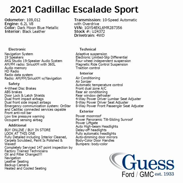 Used 2021 Cadillac Escalade Sport image 52