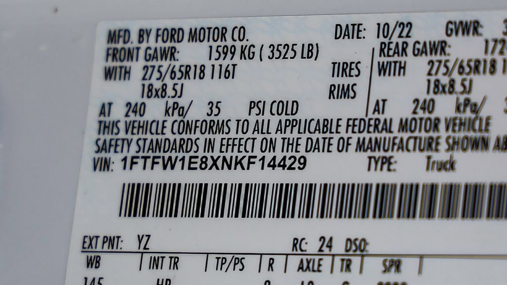 Used 2022 Ford F150 Lariat w/ Trailer Tow Package image 28