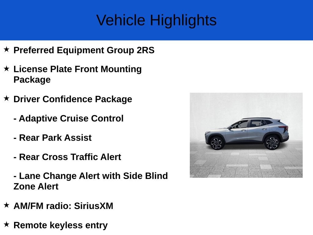 New 2026 Chevrolet Trax RS w/ Driver Confidence Package FWD image 2