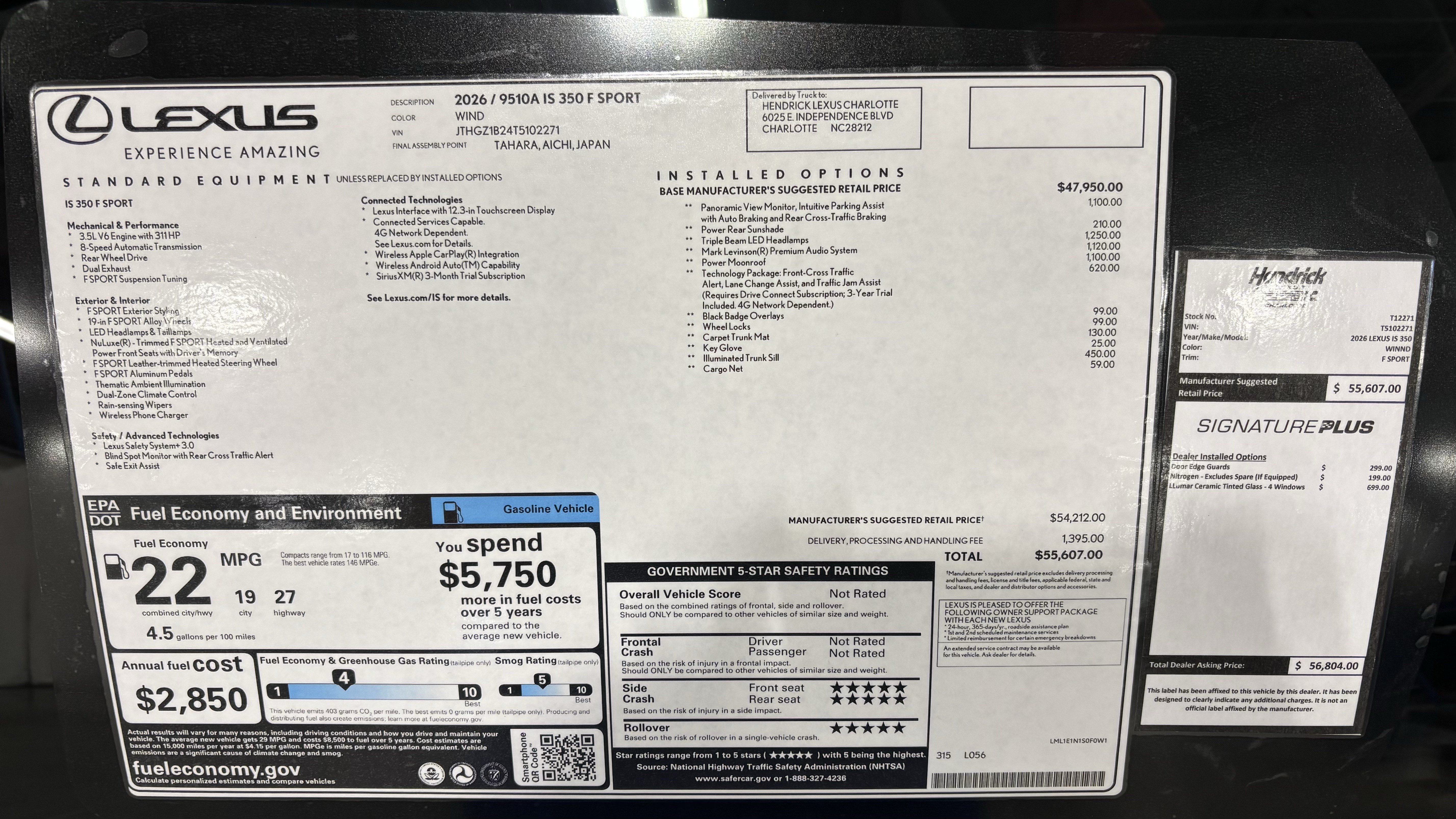 Used 2026 Lexus IS 350 F Sport w/ Technology Package RWD image 42