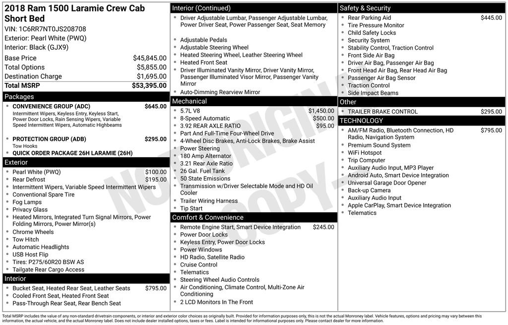 Used 2018 RAM 1500 Laramie w/ Convenience Group image 6