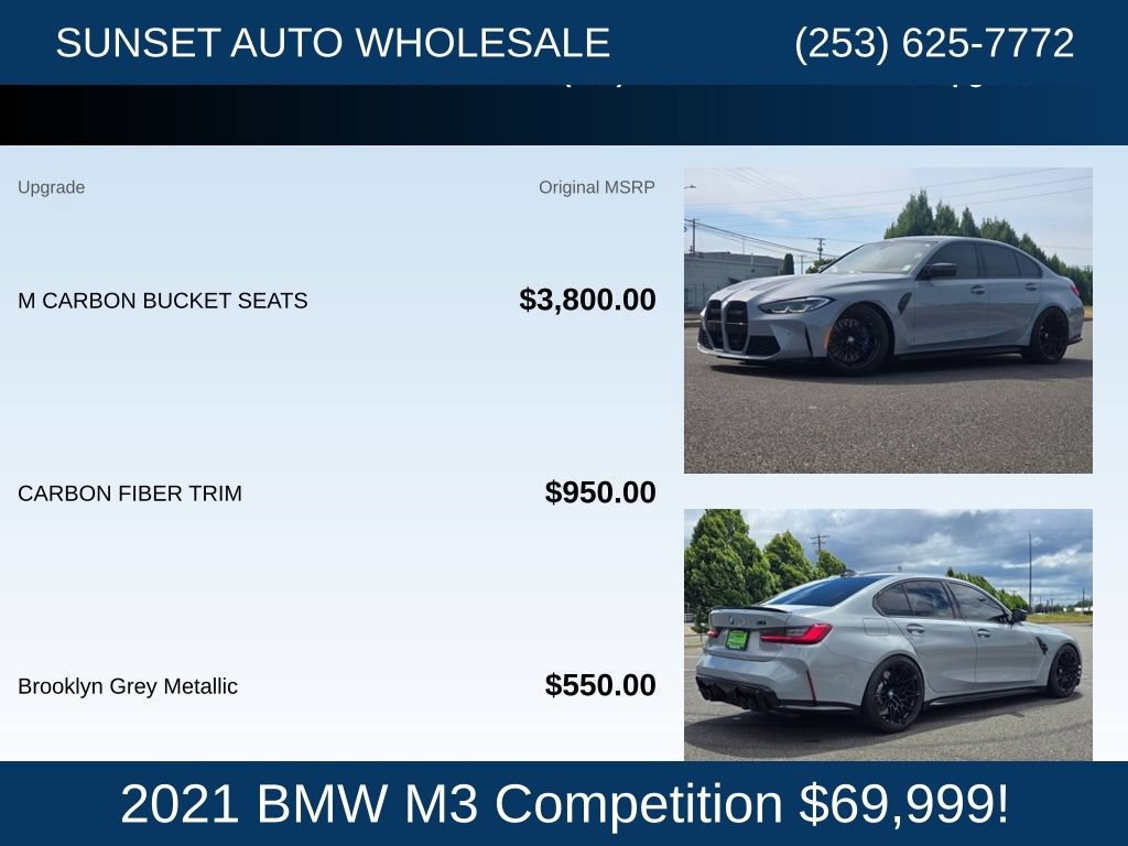 Used 2021 BMW M3 Competition RWD image 23