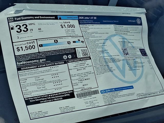 Certified 2026 Volkswagen Jetta SE FWD image 7