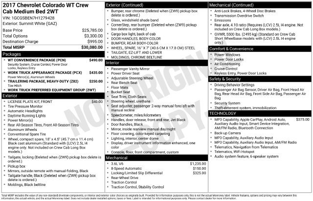 Used 2017 Chevrolet Colorado W/T w/ WT Convenience Package RWD image 25