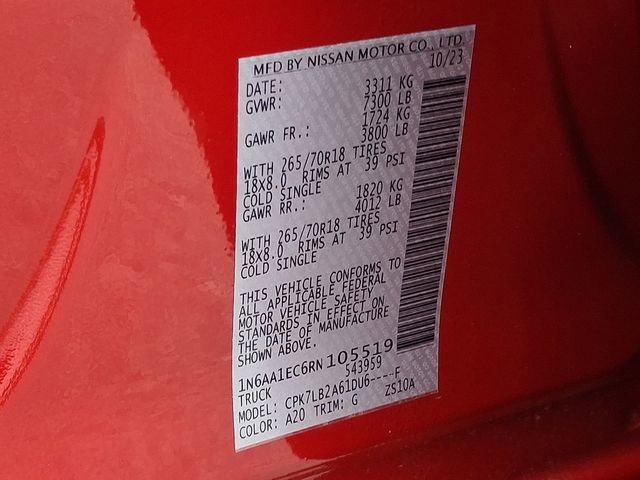 Used 2024 Nissan Titan SV w/ Accessory Utility Package image 27