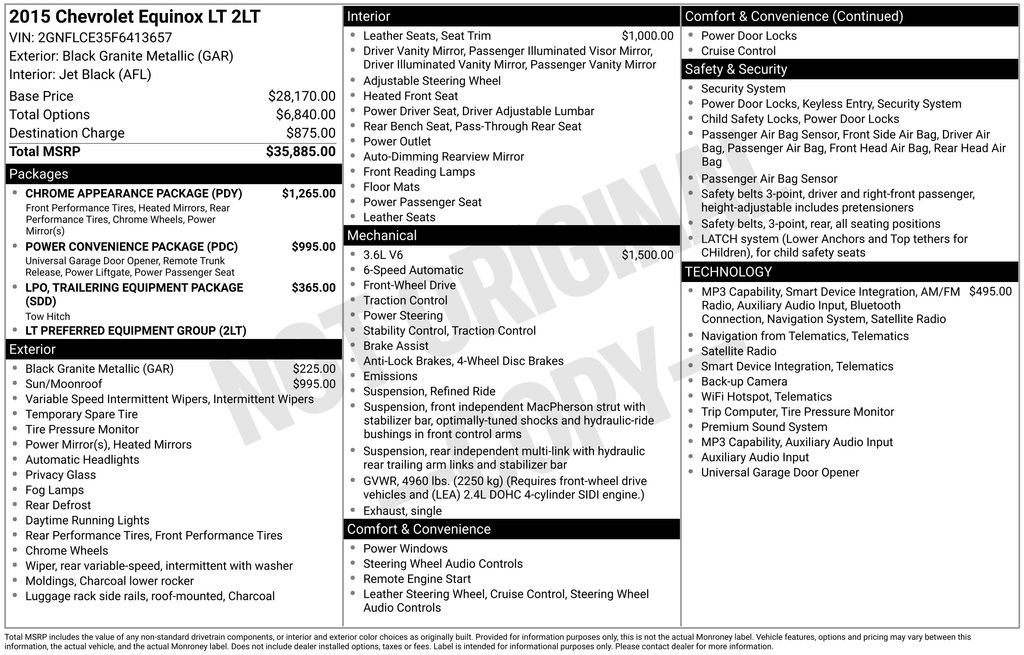Used 2015 Chevrolet Equinox LT w/ Chrome Appearance Package FWD image 33