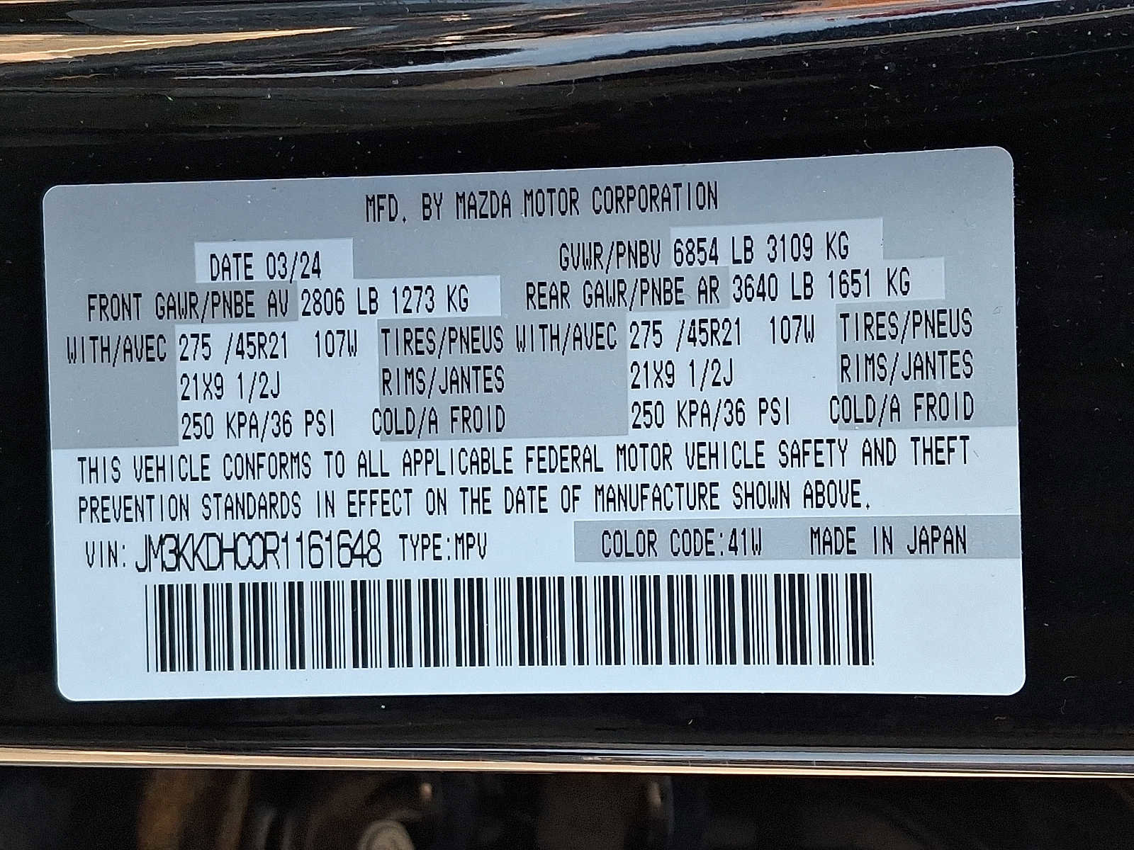 Certified 2024 MAZDA CX-90 3.3 Turbo S w/ Premium Package image 29