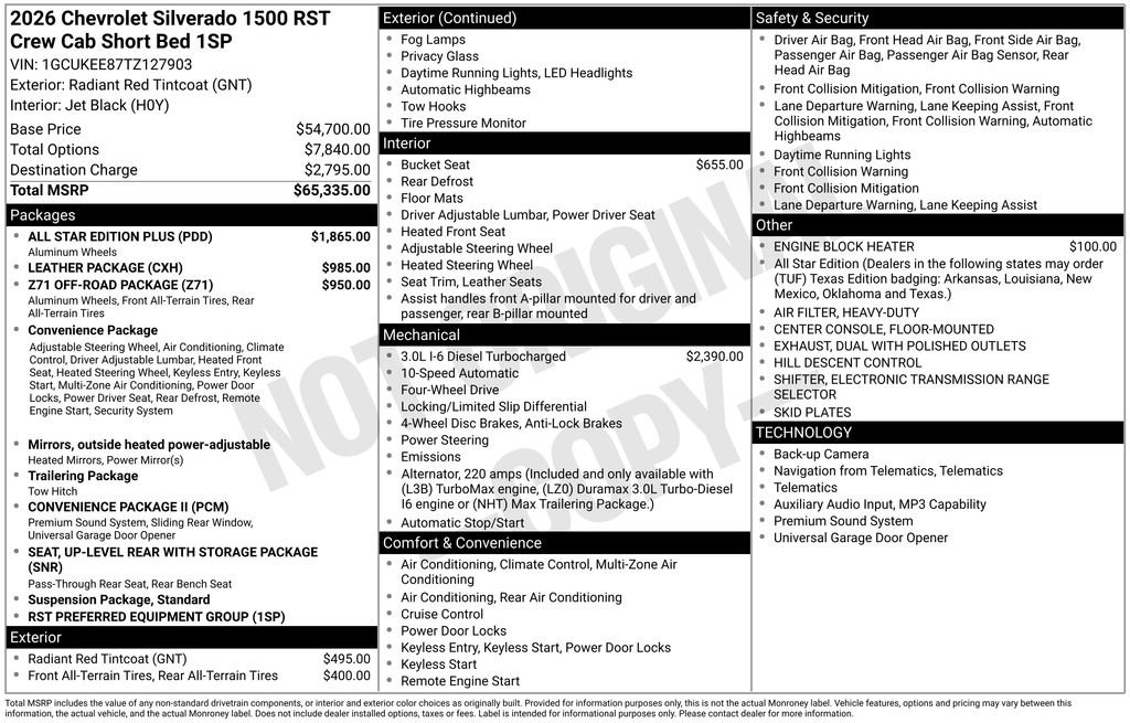 Used 2026 Chevrolet Silverado 1500 RST w/ All Star Edition Plus AWD/4WD image 35