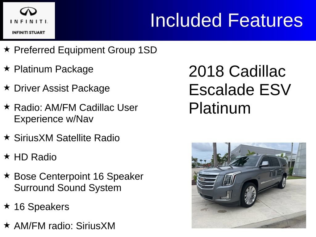Used 2018 Cadillac Escalade ESV Platinum video 2