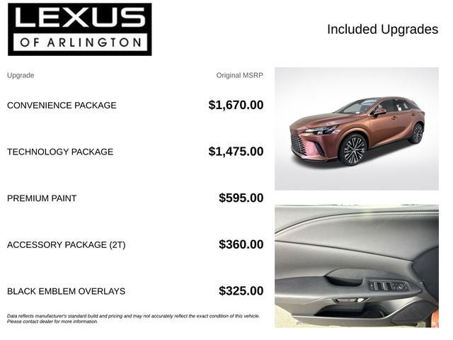 New 2026 Lexus RX 350 Premium Plus w/ Convenience Package AWD/4WD image 4