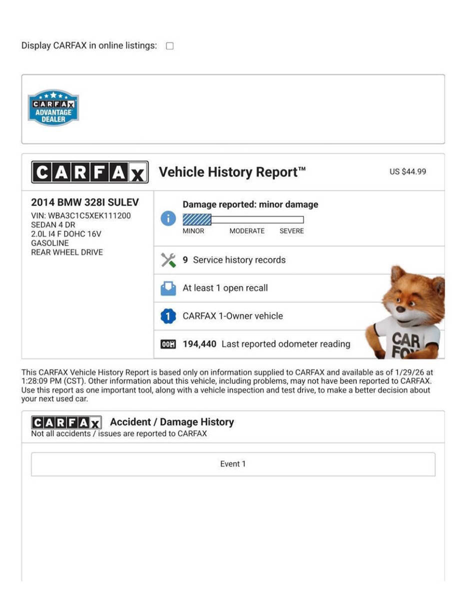 Used 2014 BMW 328i Sedan RWD image 2