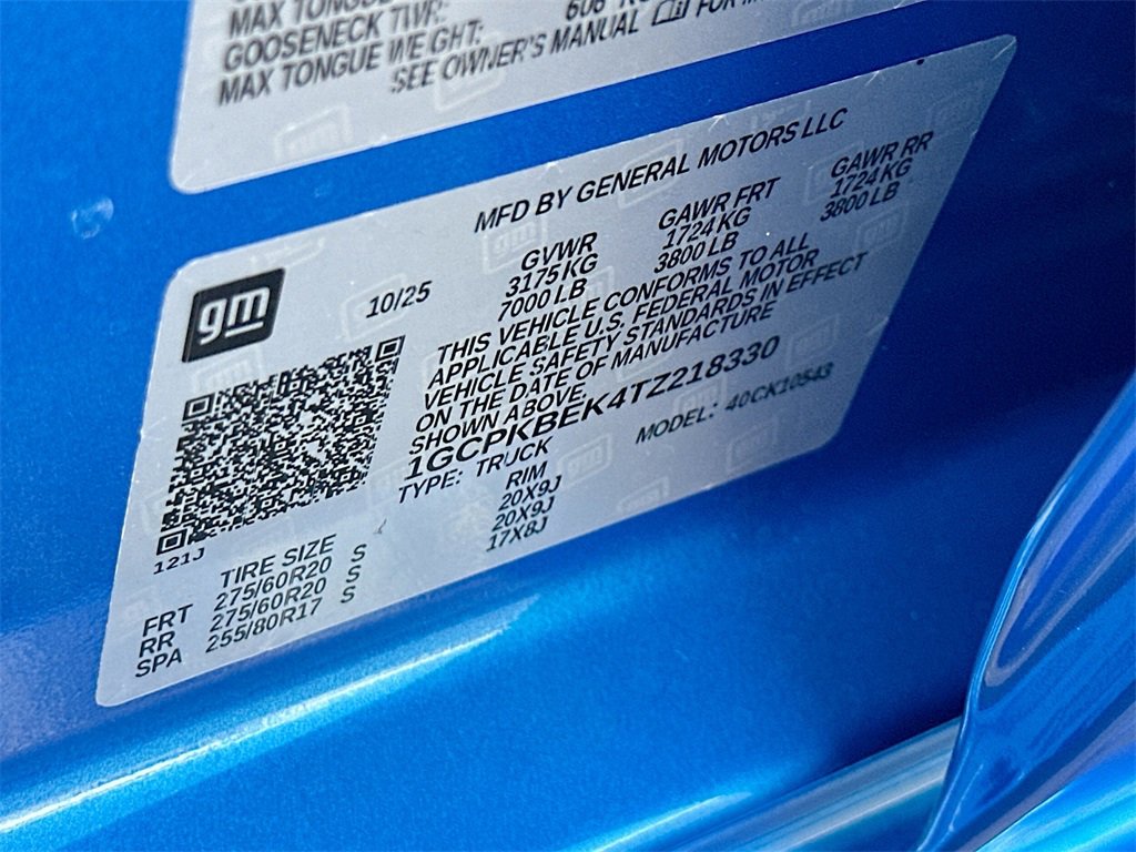 New 2026 Chevrolet Silverado 1500 Custom w/ LPO, Dark Essentials Package image 20