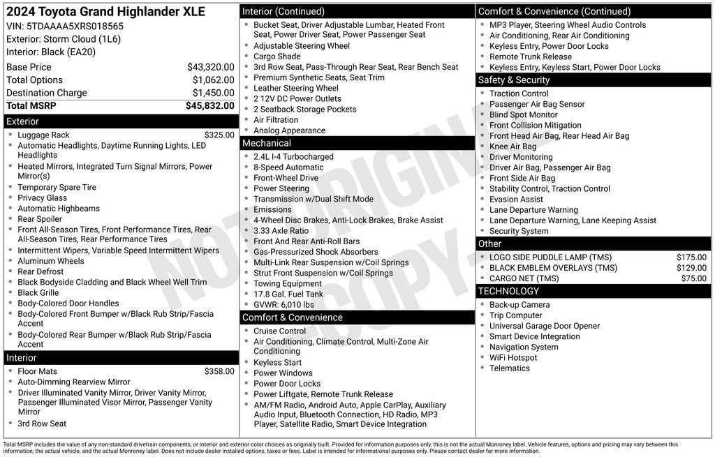 Used 2024 Toyota Grand Highlander XLE image 33