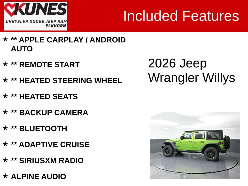New 2026 Jeep Wrangler Willys image 2