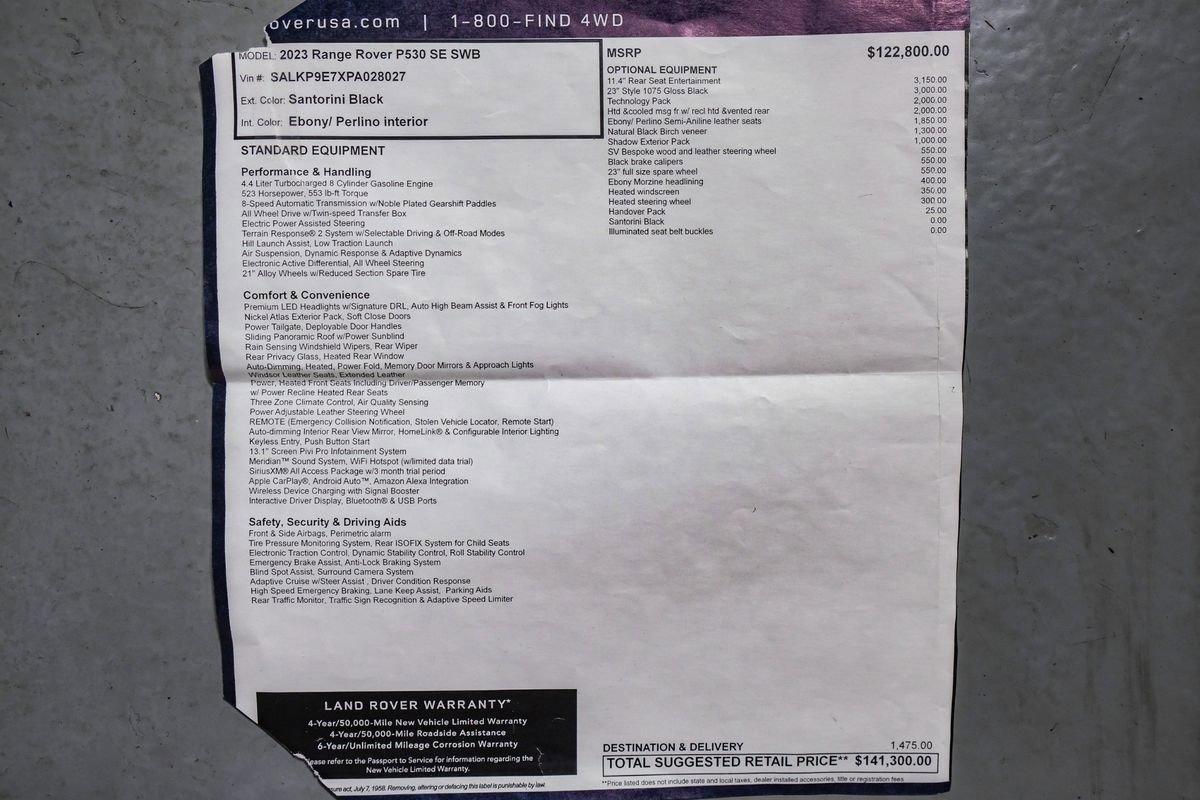 Used 2023 Land Rover Range Rover SE image 56