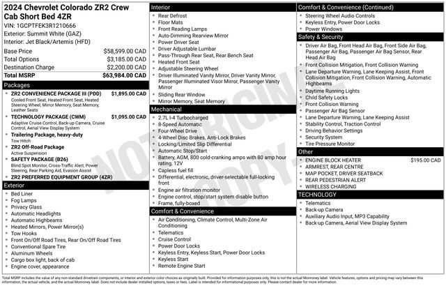 Used 2024 Chevrolet Colorado ZR2 w/ ZR2 Convenience Package III AWD/4WD image 42