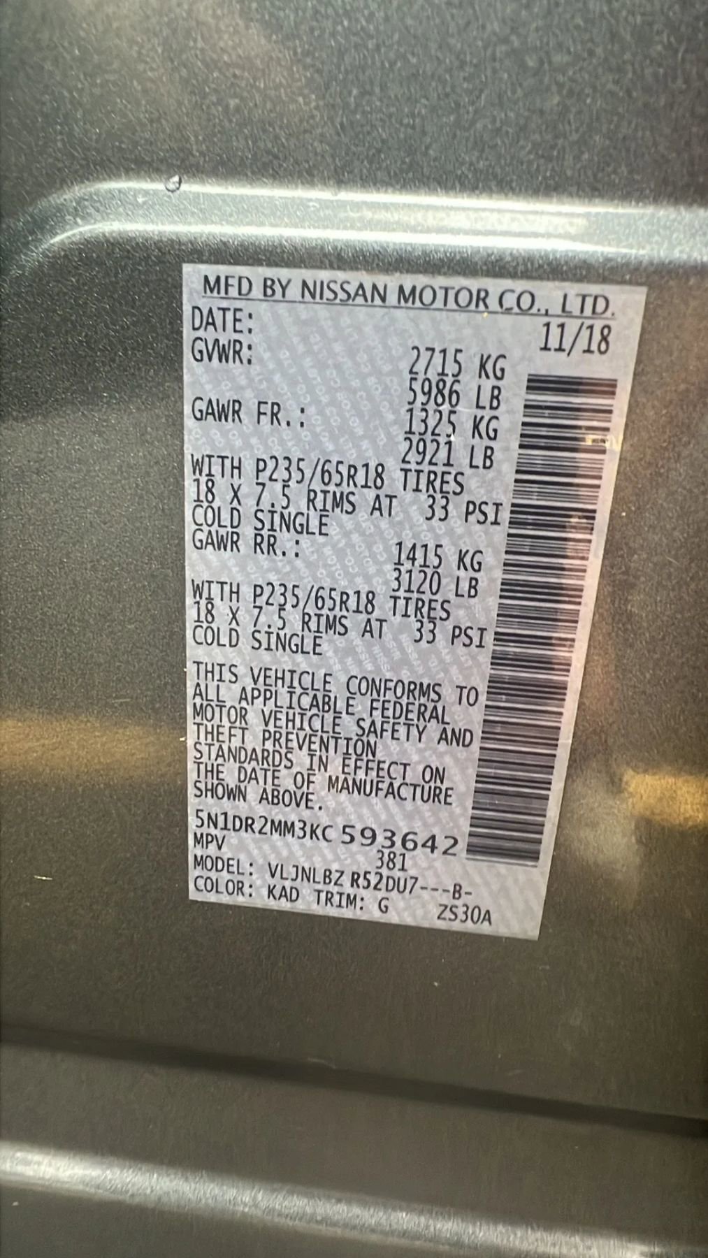 Used 2019 Nissan Pathfinder S image 32