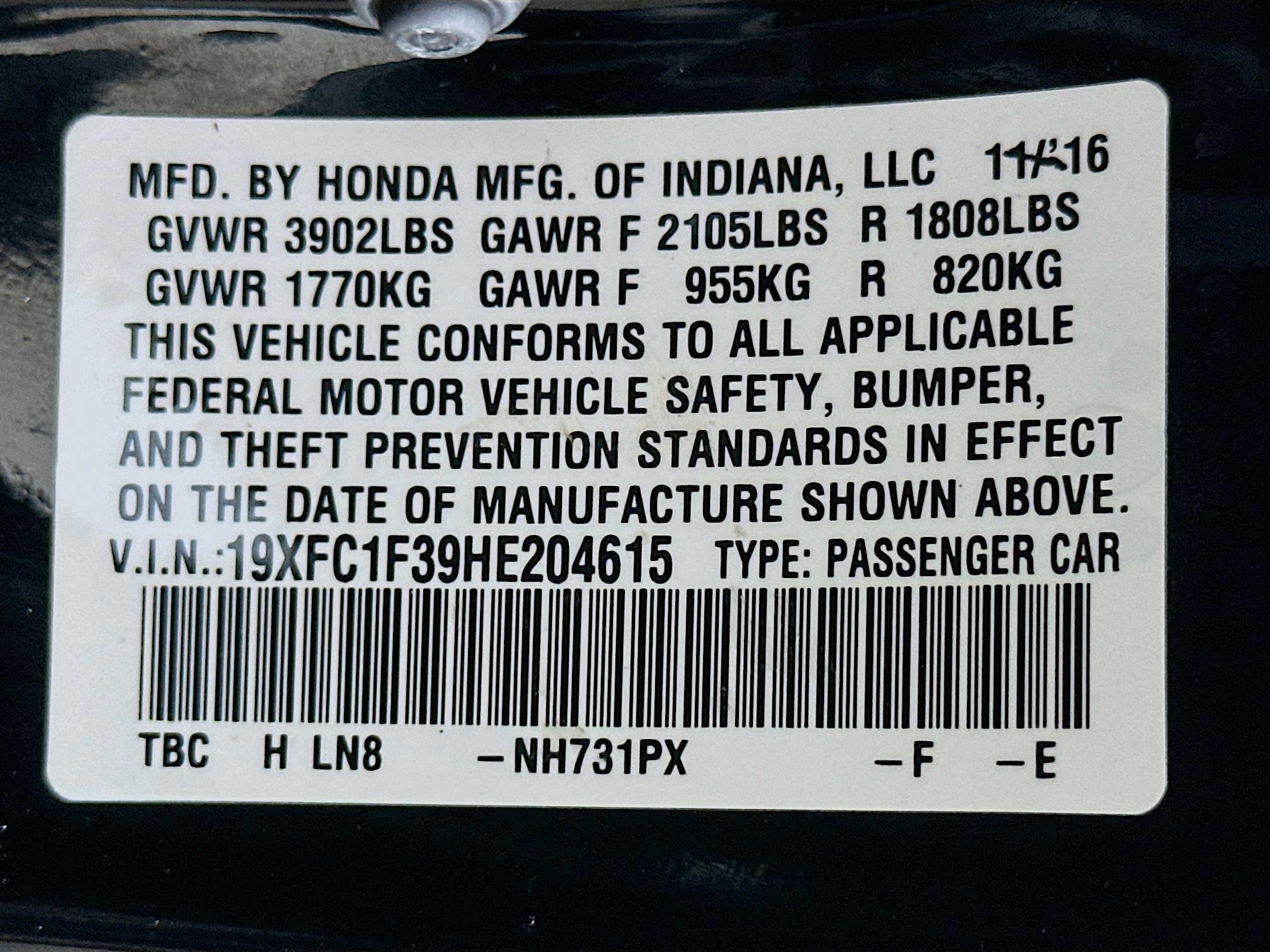 Used 2017 Honda Civic EX-T image 12