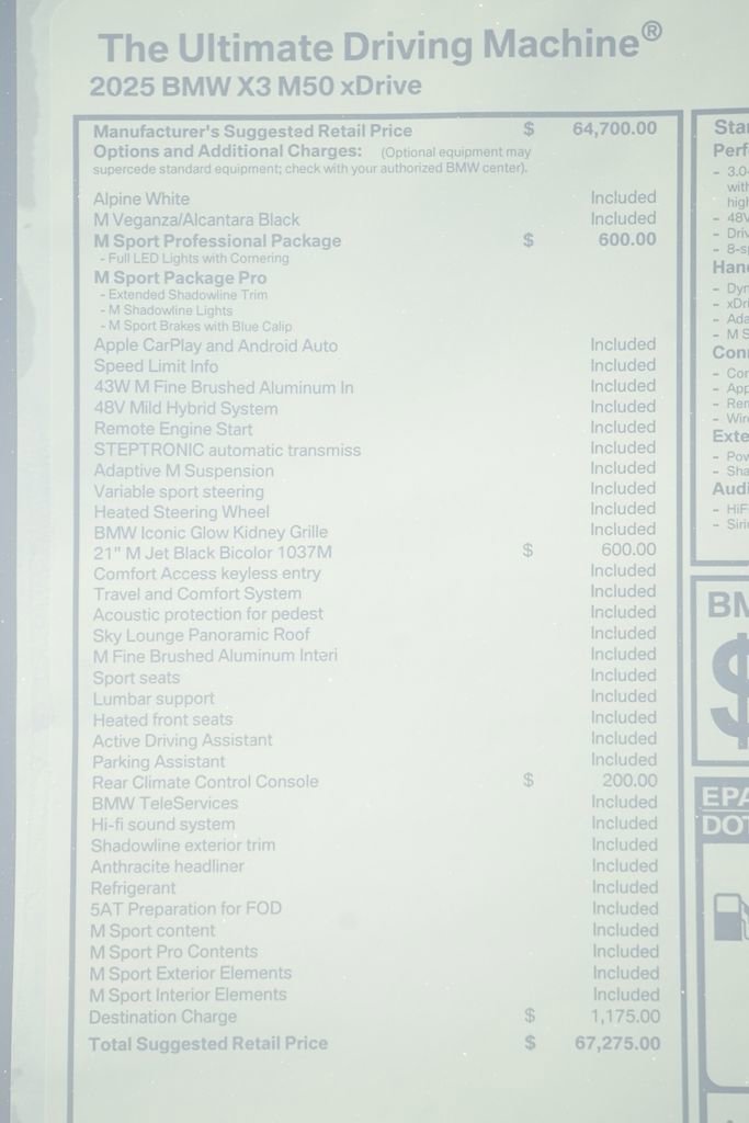 Used 2025 BMW X3 M50 w/ M Sport Professional Package image 8